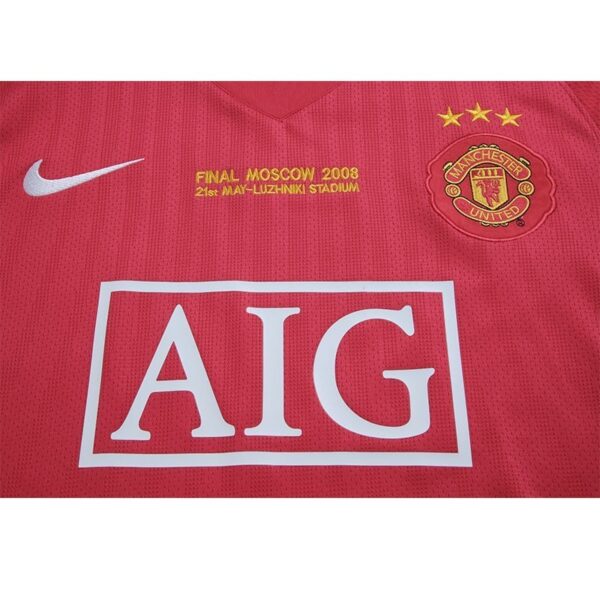 Manchester United 2008 Home UCL Final Three Stars Retro Jersey - Image 12