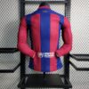 Barcelona 2023/24 Home Long Sleeves Player Version Jersey - Image 3