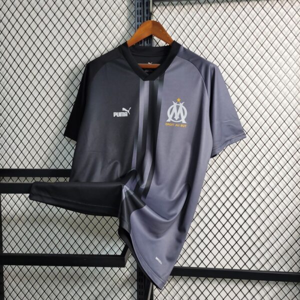 Olympique Marseille 2023/24 Pre-Match Training Jersey Black - Image 7