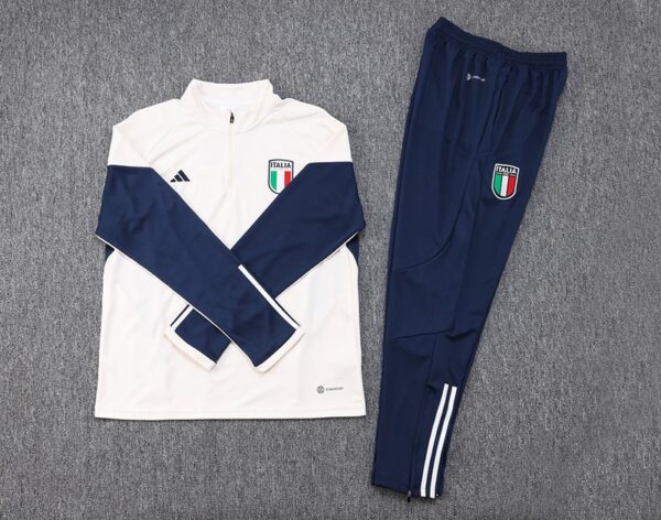 Italy 2023-24 Half-zip Tracksuit White - Image 2