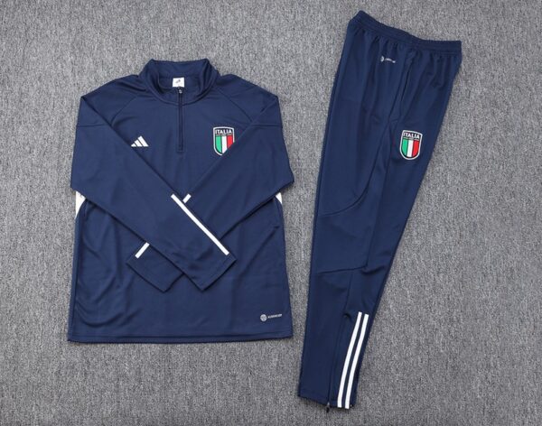 Italy 2023-24 Half-zip Tracksuit Navy - Image 2