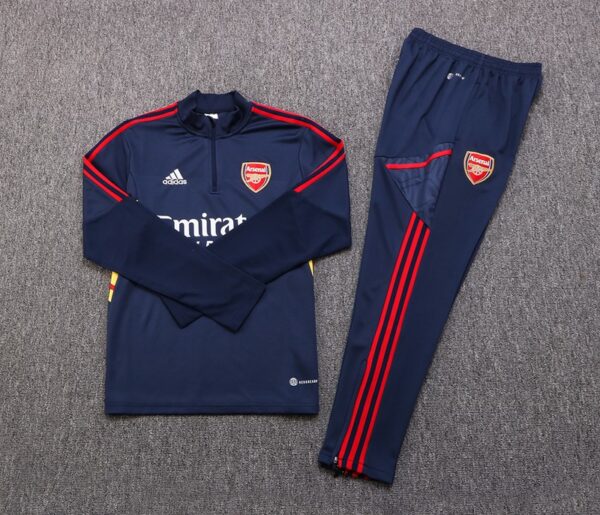 Arsenal 2022-23 Half-Zip Tracksuit Blue - Image 2