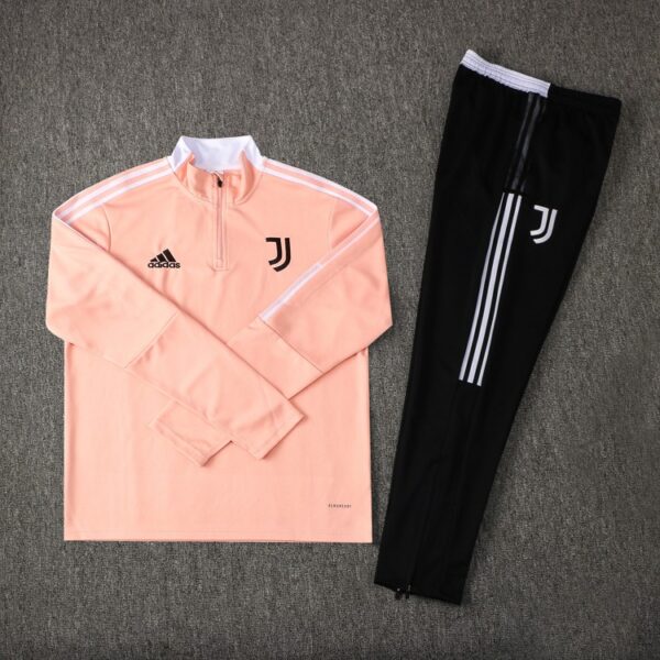 Juventus 2021-22 Half-Zip Tracksuit Pink - Image 2