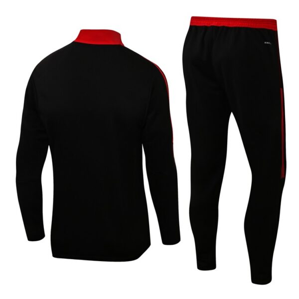 Manchester United 2021-22 Half-Zip Tracksuit Black - Image 3