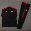 Manchester United 2021-22 Half-Zip Tracksuit Black - Image 2