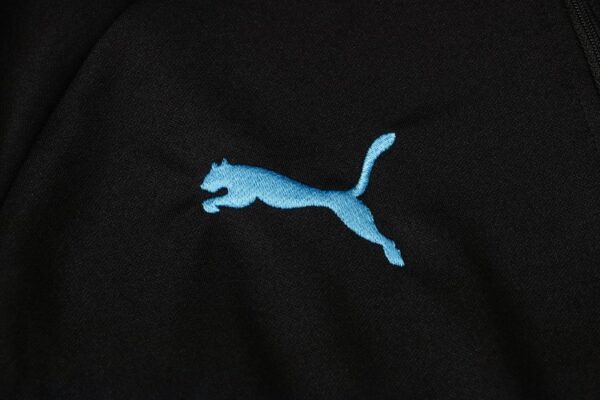 Olympique Marseille 2021-22 Half-zip Tracksuit Black - Image 4