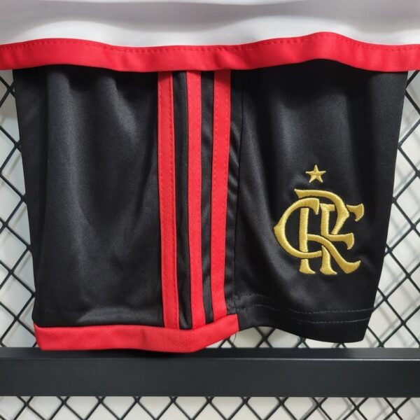Flamengo 2023/24 Away Kids Jersey And Shorts Kit - Image 4