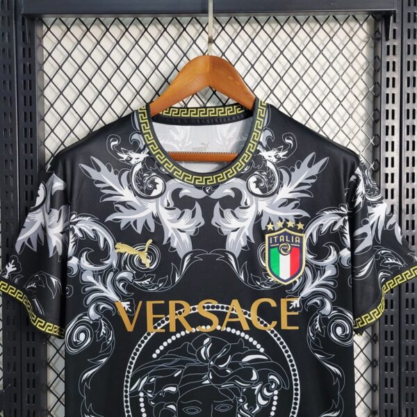 Italy 2023/24 Versace Co-Branded Edition Jersey Black - Image 6
