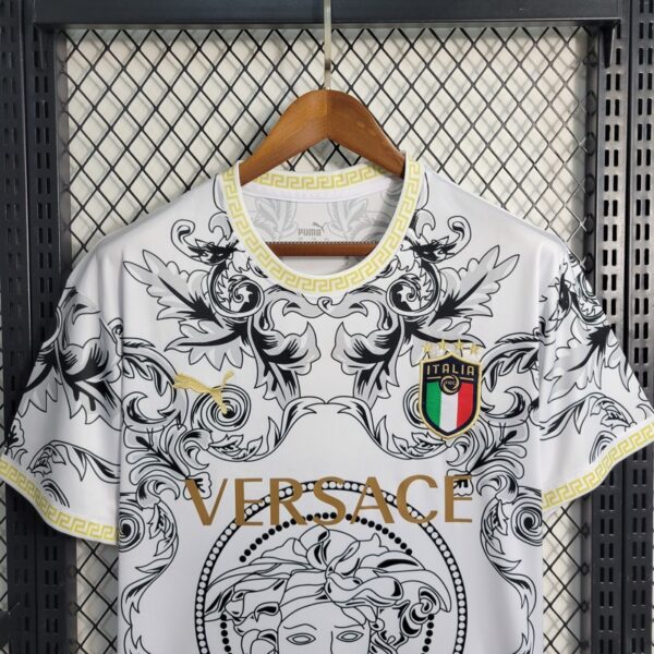 Italy 2023/24 Versace Co-Branded Edition Jersey White - Image 3