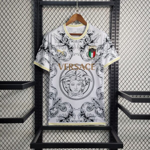 Italy 2023/24 Versace Co-Branded Edition Jersey White - Image 2
