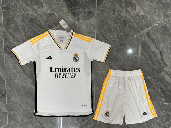 Real Madrid 2023/24 Home Adult Jersey And Shorts Kit
