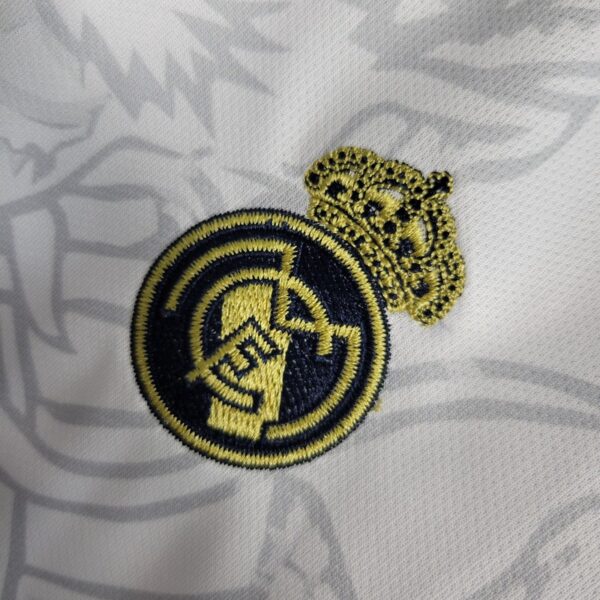 Real Madrid 2022/23 White Dragon Edition Kids Jersey And Shorts Kit - Image 8