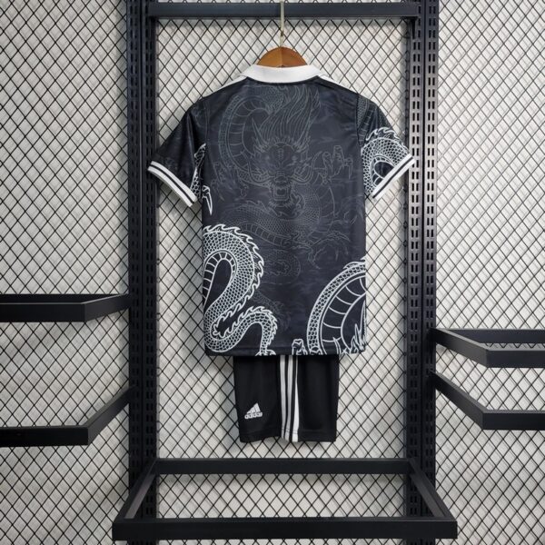 Real Madrid 2022/23 Black Dragon Edition Kids Jersey And Shorts Kit - Image 4
