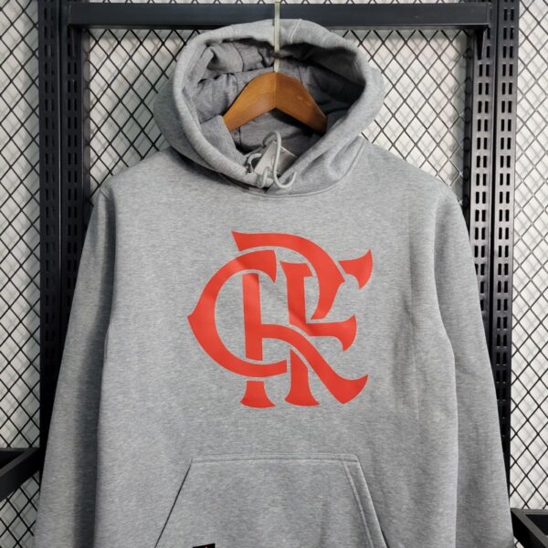 Flamengo 2023 Sweater Hoodie Grey - Image 2