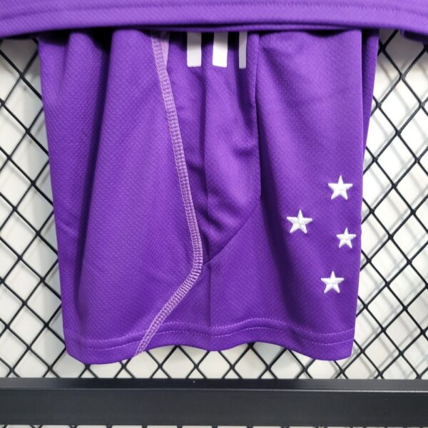 Cruzeiro 2023/24 Purple Kids Jersey And Shorts Kit - Image 9