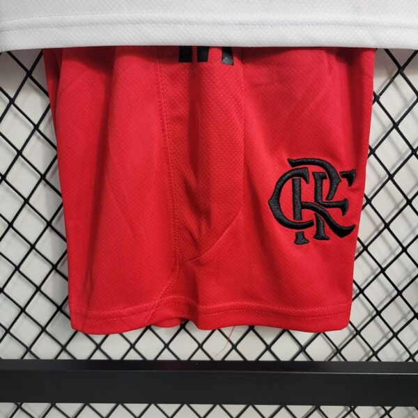 Flamengo 2023/24 White Kids Jersey And Shorts Kit - Image 5