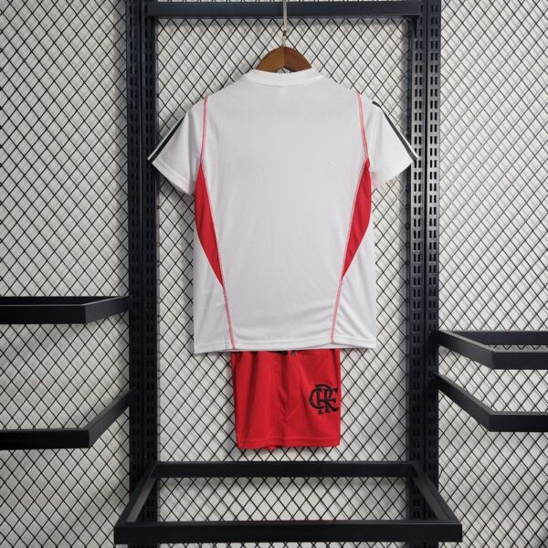 Flamengo 2023/24 White Kids Jersey And Shorts Kit - Image 8