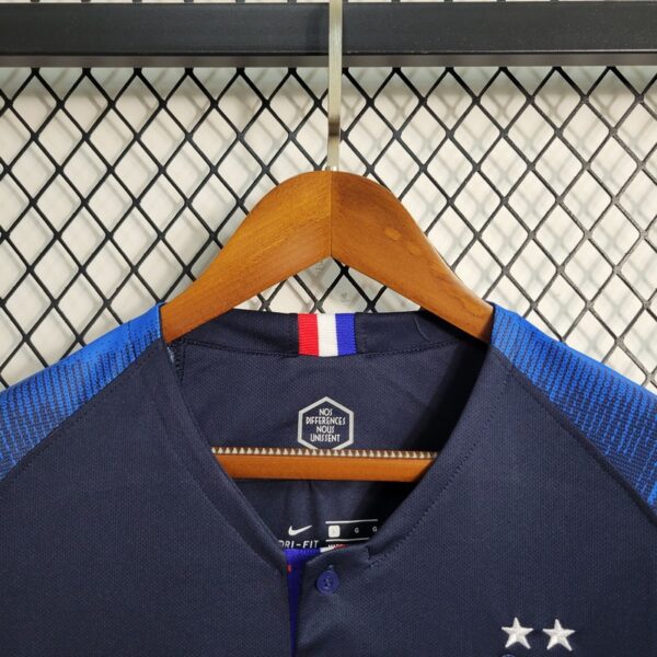 France 2018/19 Home Long Sleeves Retro Jersey - Image 4