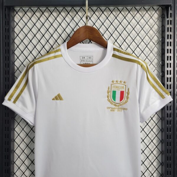 Italy 2023/24 125th Commemorative Edition Kids Jersey And Shorts Kit - Image 2