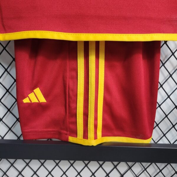 AS Roma 2023/24 Home Kids Jersey And Shorts Kit - Image 9