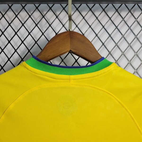 Brazil 2022 World Cup Home Kids Jersey And Shorts Kit - Image 7