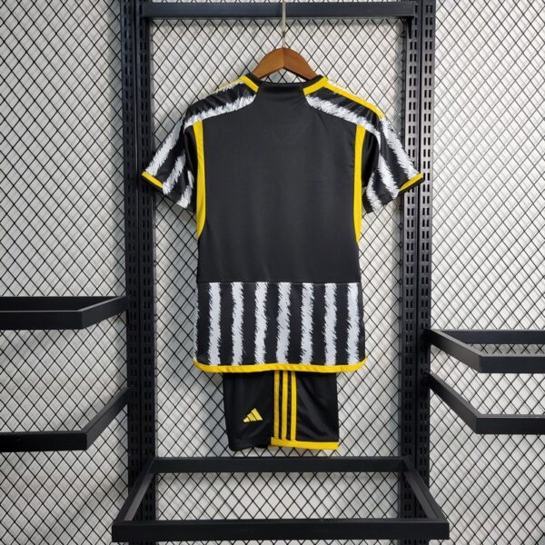 Juventus 2023/24 Home Kids Jersey And Shorts Kit - Image 7