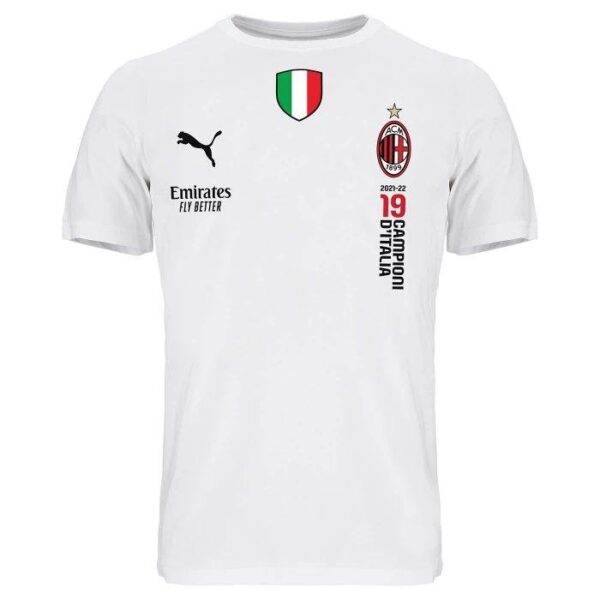 AC Milan 2021/22 Campioni D'italia Celebrative T-shirt - White - Image 2