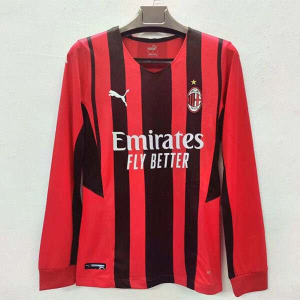 AC Milan 2021/22 Home Long Sleeves Player Version Jersey