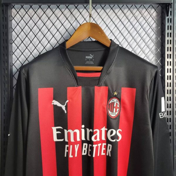 AC Milan 2022/23 Home Long Sleeves Jersey - Image 3