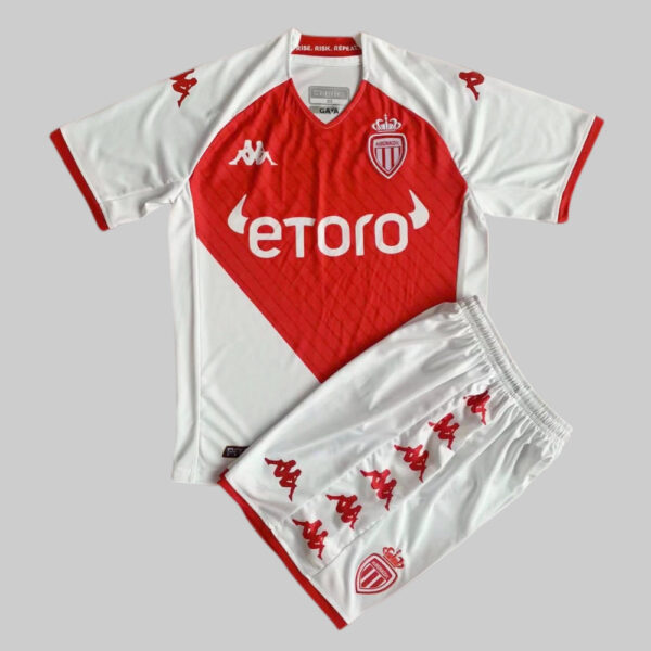 AS Monaco 2022/23 Home Adult Jersey And Shorts Kit - Image 3