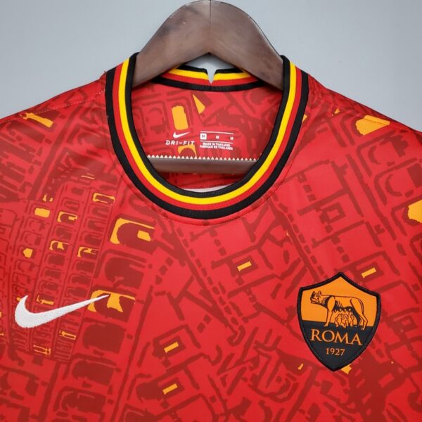 AS Roma 2020/21 Pre-Match Red Jersey - Image 2