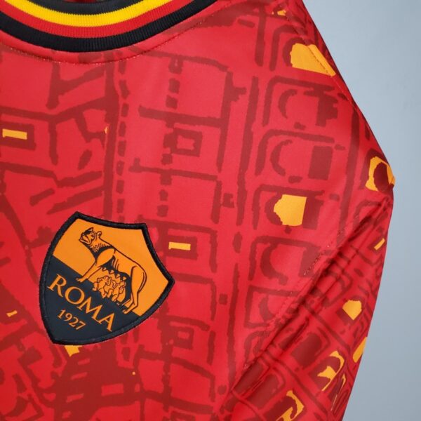AS Roma 2020/21 Pre-Match Red Jersey - Image 4