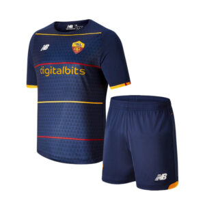 AS Roma 2021/22 Fourth Kids Jersey And Shorts Kit