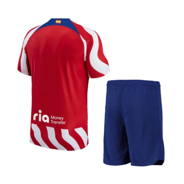 Atletico Madrid 2022/23 Home Adult Jersey And Shorts Kit - Image 2