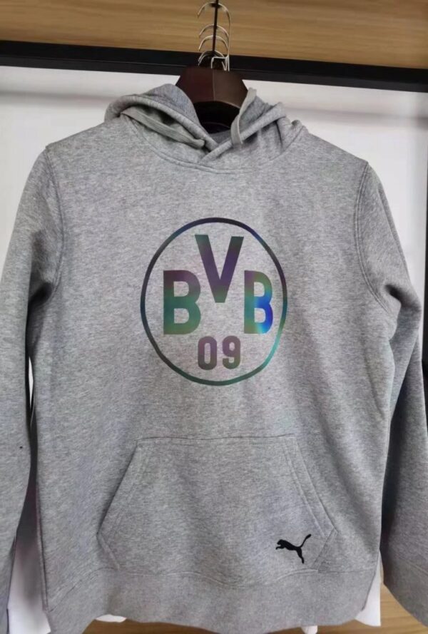 Borussia Dortmund 2022 Sweater Hoodie Gray - Image 2