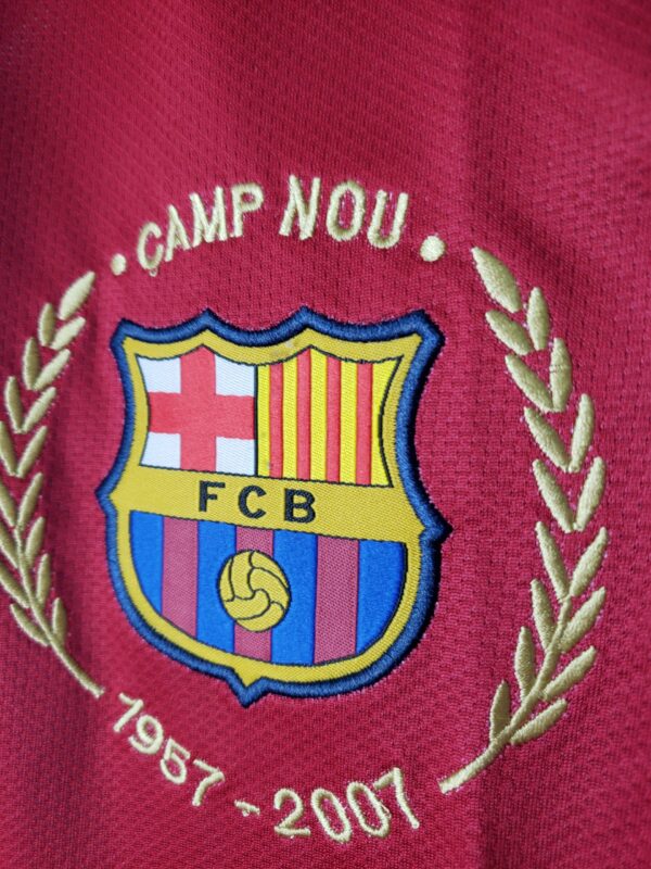 Barcelona 2007/2008 Home Long Sleeves Retro Jersey - Image 3