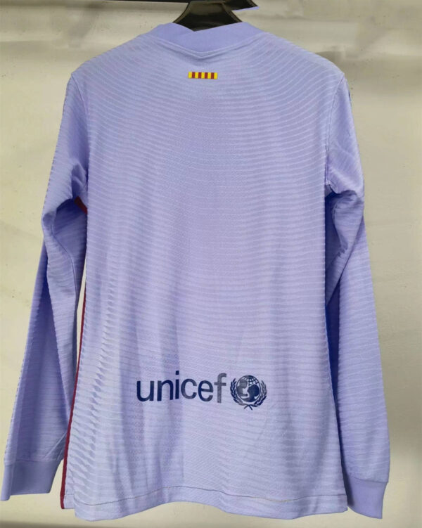 Barcelona 2021/22 Away Authentic  Long Sleeves Player Version Jersey - Image 2
