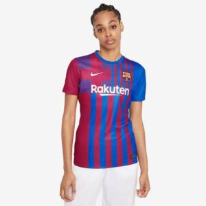Barcelona 2021/22 Home Stadium Ss Women's Jersey - Soar/pale Ivory