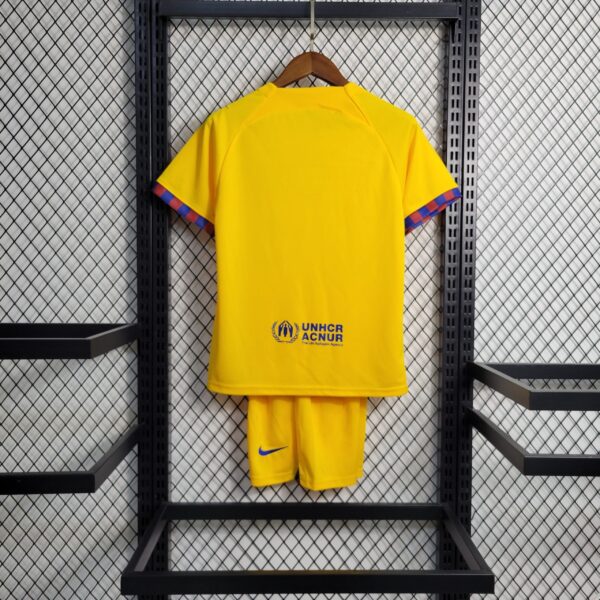 Barcelona 2022/23 4th Away Kids Jersey And Shorts Kit - Image 12
