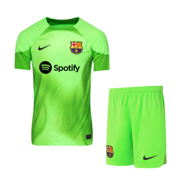 Barcelona 2022/23 Goalkeeper Adult Jersey And Shorts Kit