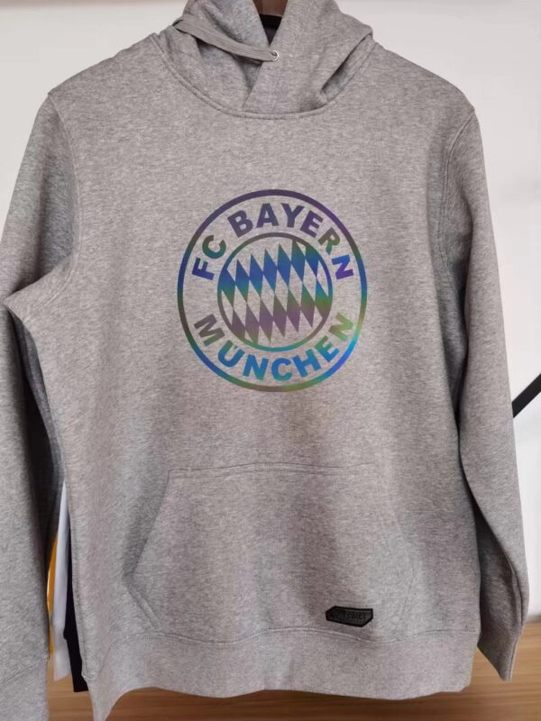 Bayern Munich 2022 Sweater Hoodie Gray - Image 2