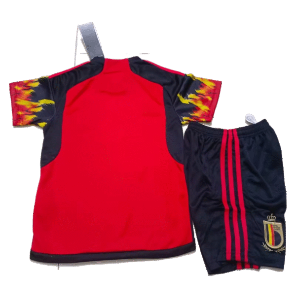 Belgium 2022/23 Home Kids Jersey And Shorts Kit - Image 2