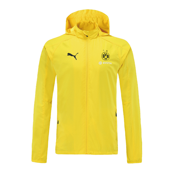 Borussia Dortmund 2022 Windbreaker Hoodie Jacket Yellow