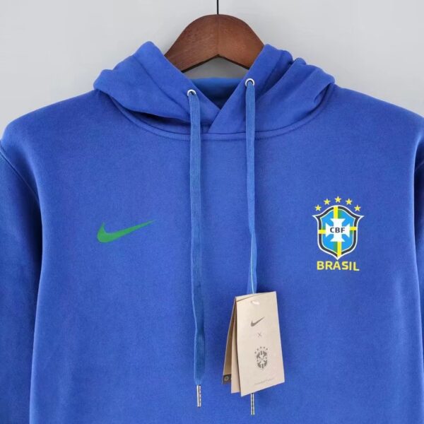 Brazil 2022 Sweater Hoodie Blue - Image 4