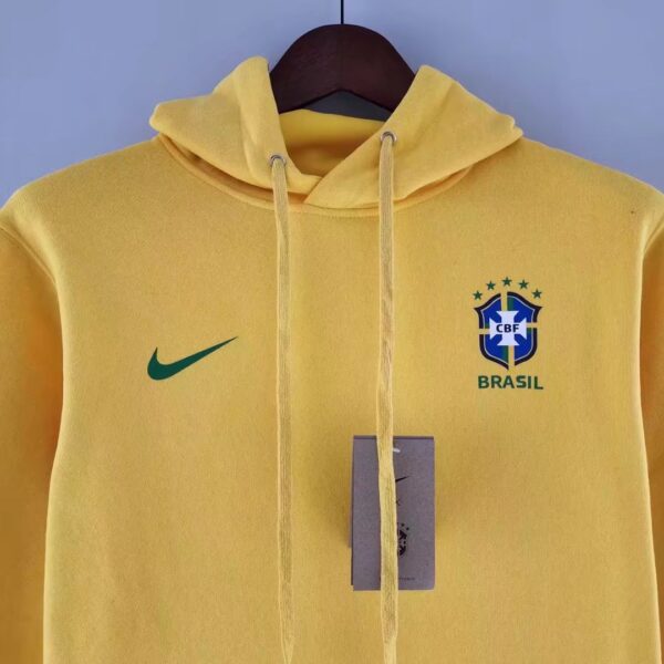 Brazil 2022 Sweater Hoodie Yellow - Image 2