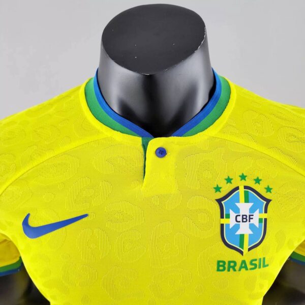 Brazil 2022 World Cup Home Player Version Jersey - Image 4