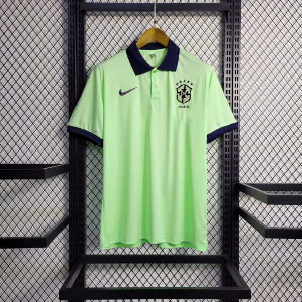 Brazil 2023/24 Light Green Polo Jersey