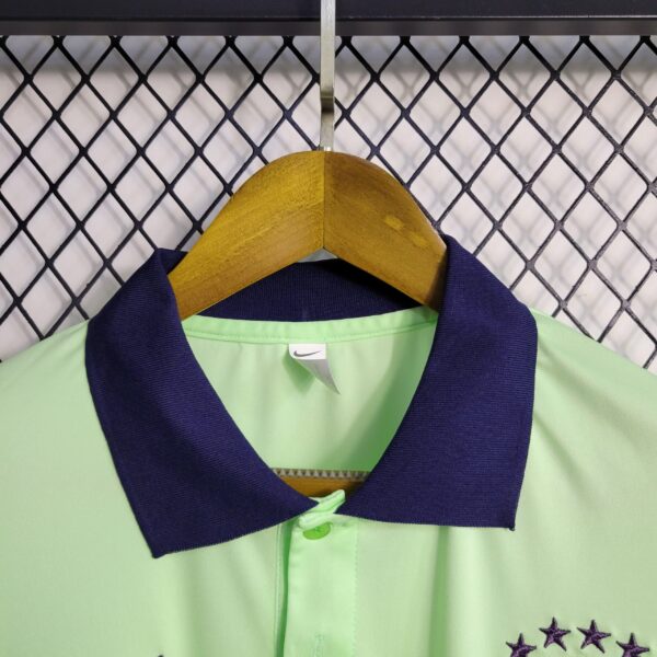 Brazil 2023/24 Light Green Polo Jersey - Image 3