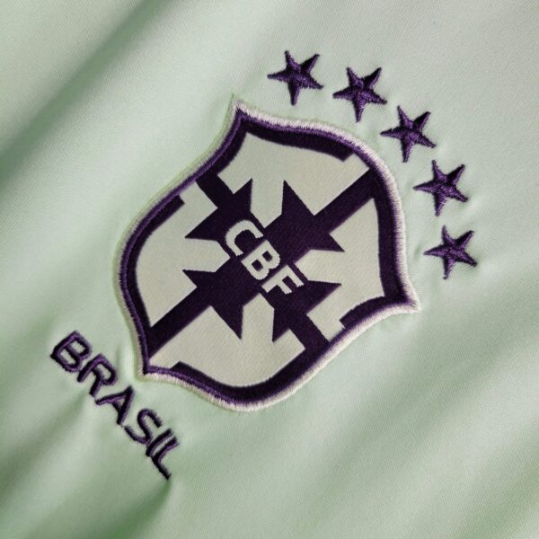 Brazil 2023/24 Light Green Polo Jersey - Image 5