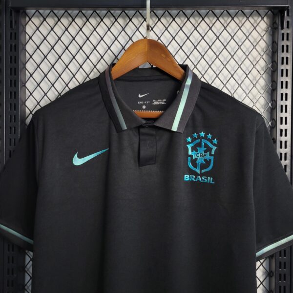 Brazil Black Polo Shirt - Image 2